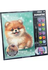 Diamant minuscule décorer avec des pierres précieuses Puppy Volpino