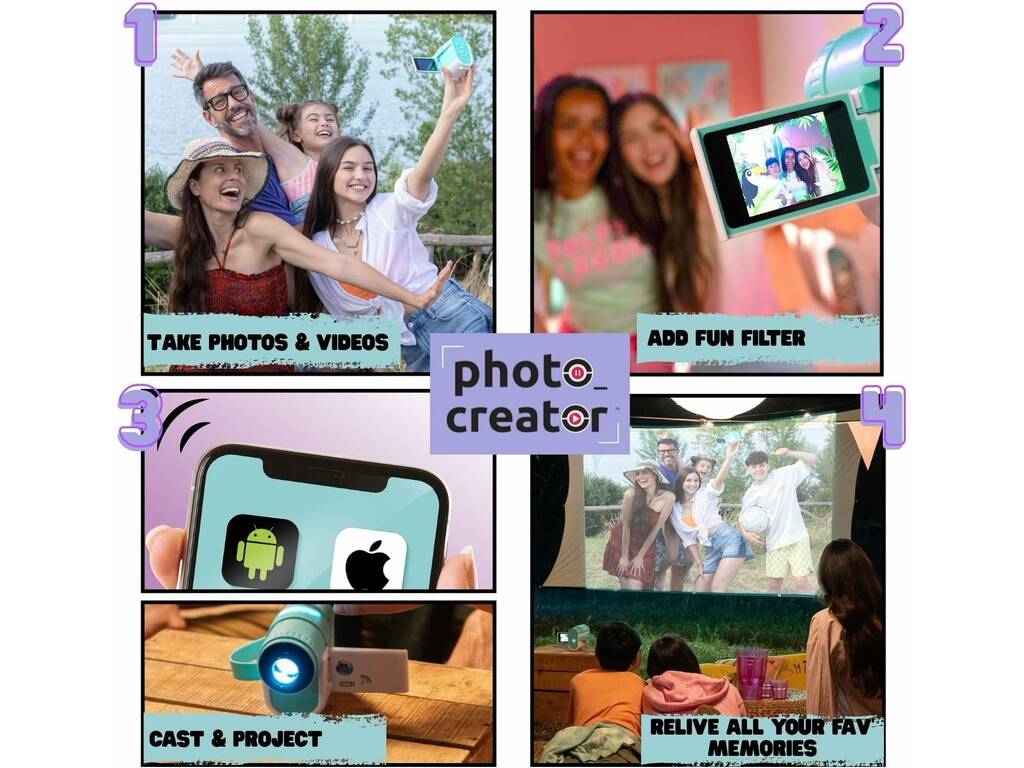 Video Creator Videocamera Proiettore 3 in 1
