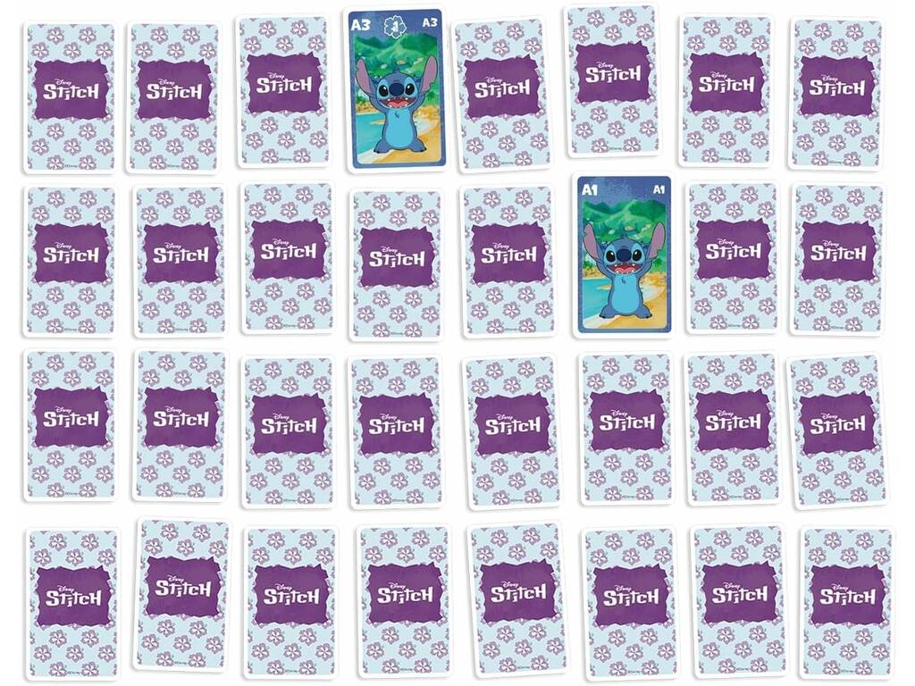 Disney Stitch Baralho Infantil Shuffle 4 em 1
