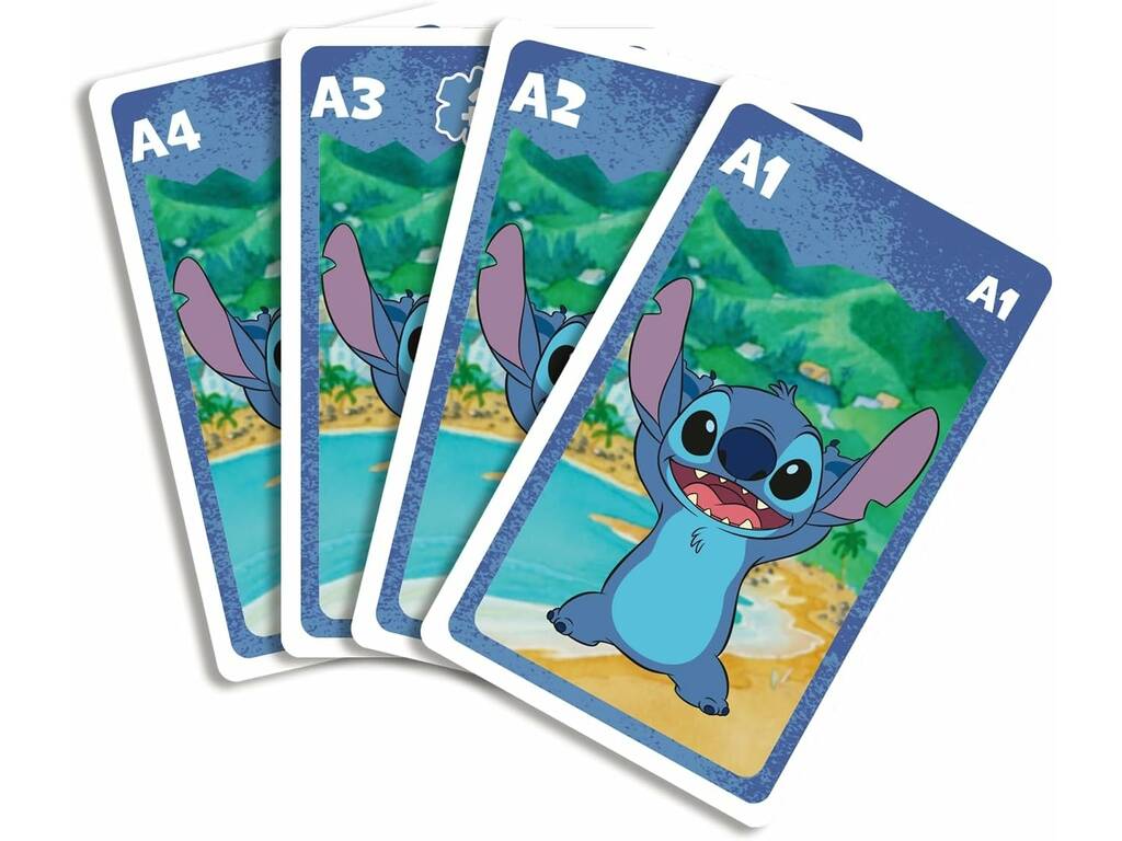 Disney Stitch Baralho Infantil Shuffle 4 em 1