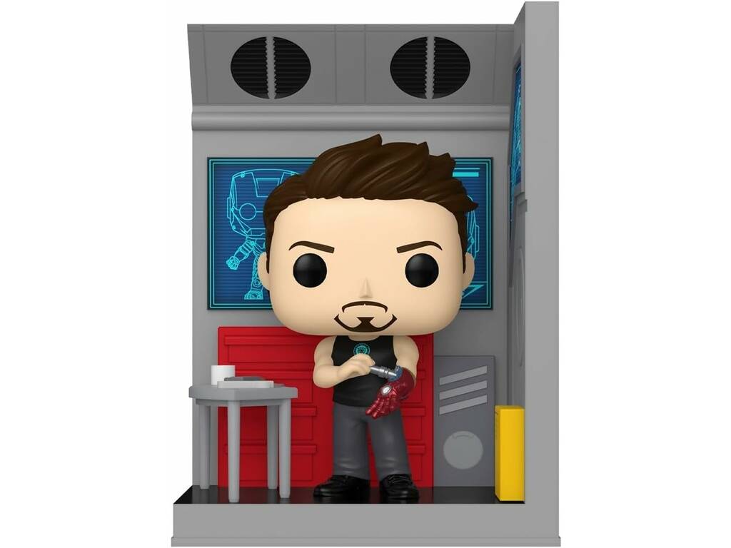 Funko Pop Nooks Marvel Iron Man Figurine Tony Stark dans le garage