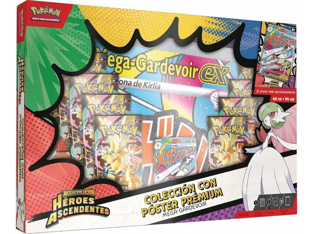 Pokémon TCG Megaevolución Héroes Ascendentes Colección con Póster Prémium