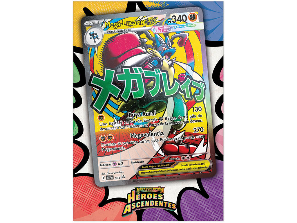 Pokémon TCG Megaevolución Héroes Ascendentes Colección con Póster Prémium
