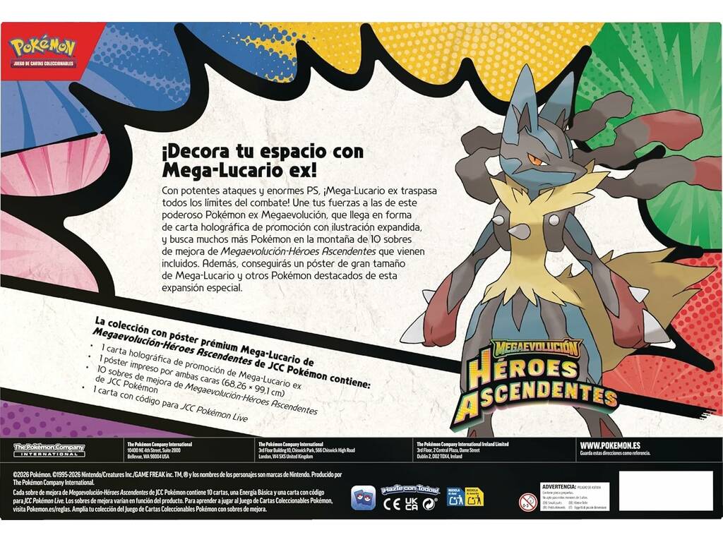 Pokémon TCG Megaevolución Héroes Ascendentes Colección con Póster Prémium