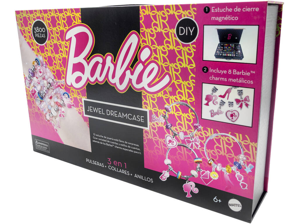 Barbie DIY Estuche de Joyería Jewel Dreamcase 3 en 1