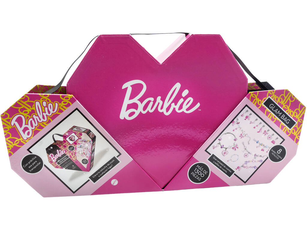 Barbie DIY Estuche de Joyería Glam Bag 3 en 1