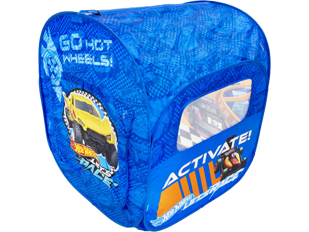 Hot Wheels Casetta in tessuto pieghevole per bambini con finestra 92x73x70 cm
