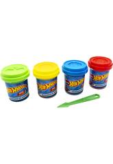 Hot Wheels Pâte à modeler, lot de 4 pots