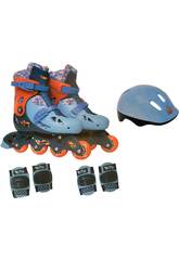 Hot Wheels Patins Ajustáveis Tamanho 34-37 com Acessórios