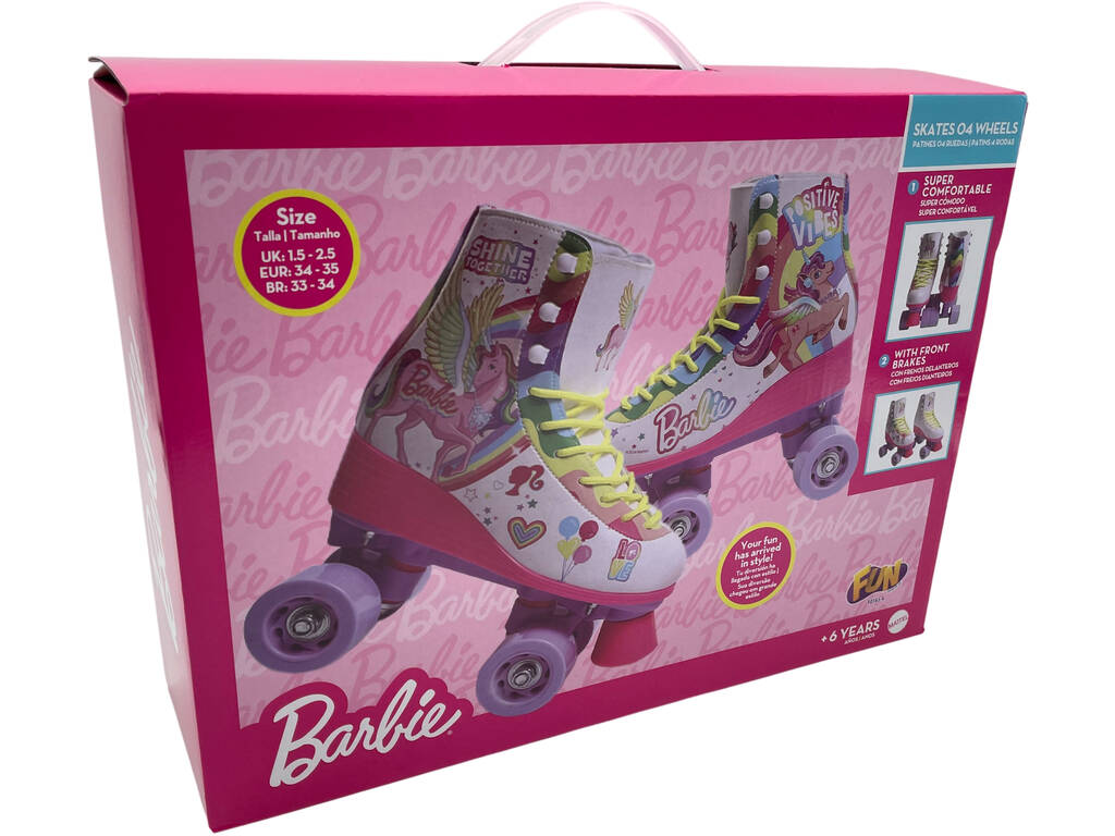 Barbie Patines de 4 Ruedas Shine Together Talla 34-35