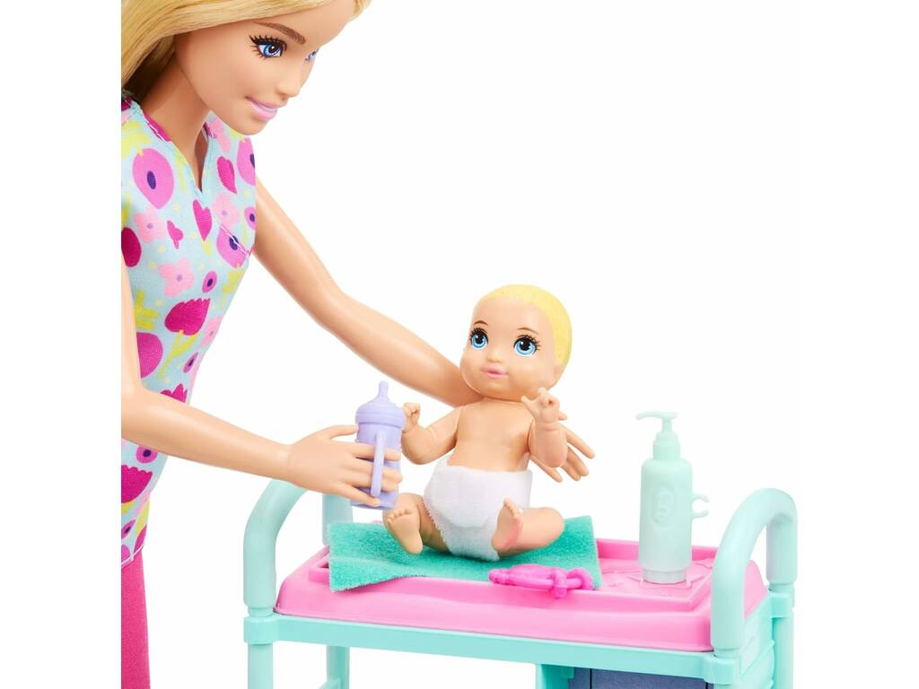 Barbie Pediatra con 2 Bebés y Accesorios