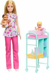 Barbie pédiatre avec 2 bébés et accessoires