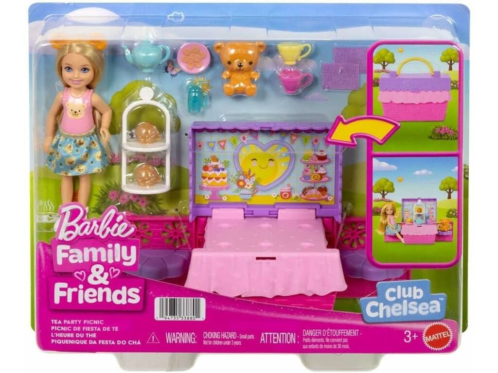 Barbie Club Chelsea Family & Friends Pack Fiesta de Pícnic con Té