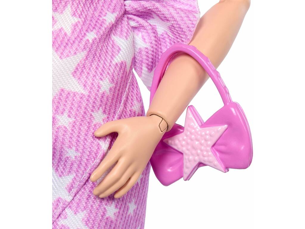 Barbie Deluxe Style Muñeca con Vestido Rosa con Estrellas