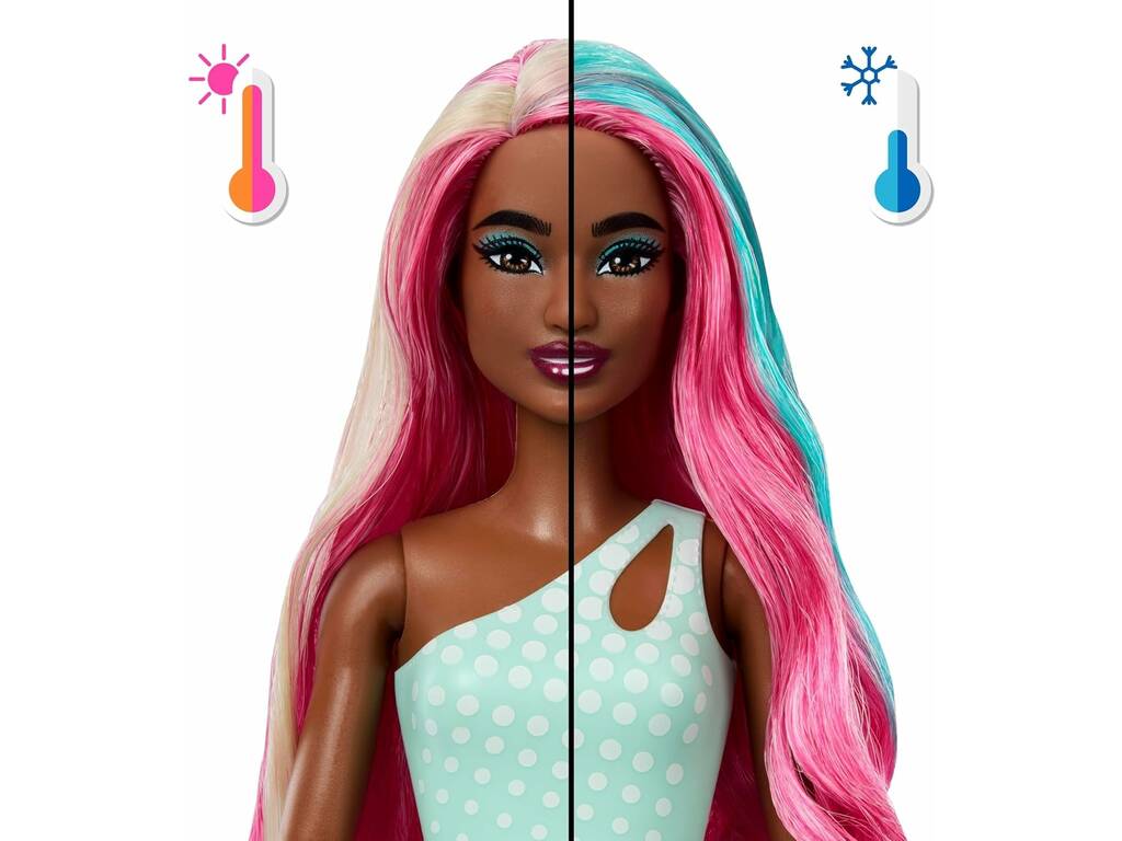 Barbie Pop Reveal Grenat de Mer Poupée avec Coupe Rose et Accessoires
