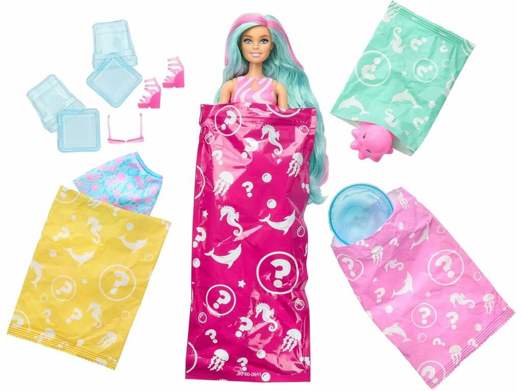 Barbie Pop Reveal Granita di Mare Bambola con Bicchiere Turchese e Accessori