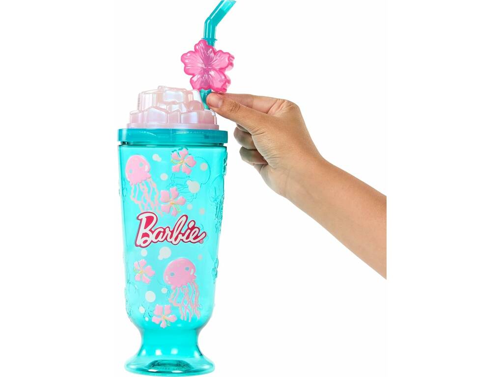 Barbie Pop Reveal Granita di Mare Bambola con Bicchiere Turchese e Accessori