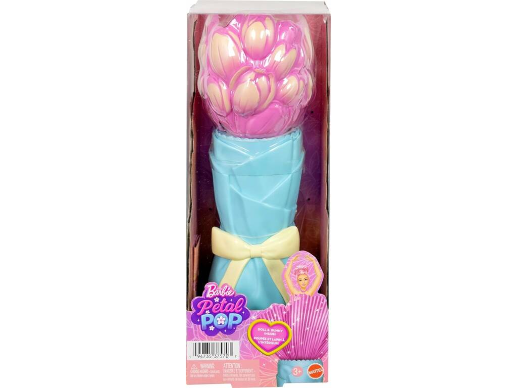 Barbie Petal Pop Muñeca Rosa con Mascota y Accesorios