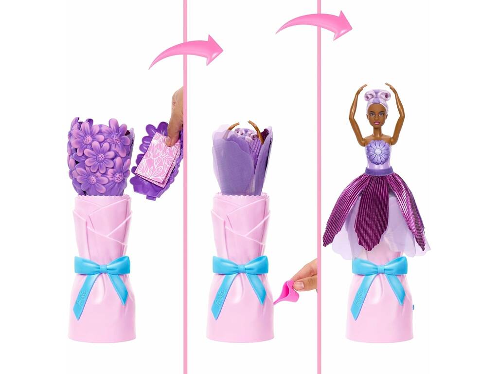 Barbie Petal Pop Muñeca Lila con Mascota y Accesorios