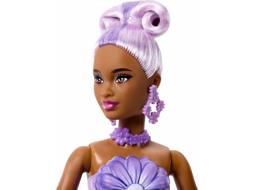 Barbie Petal Pop Muñeca Lila con Mascota y Accesorios