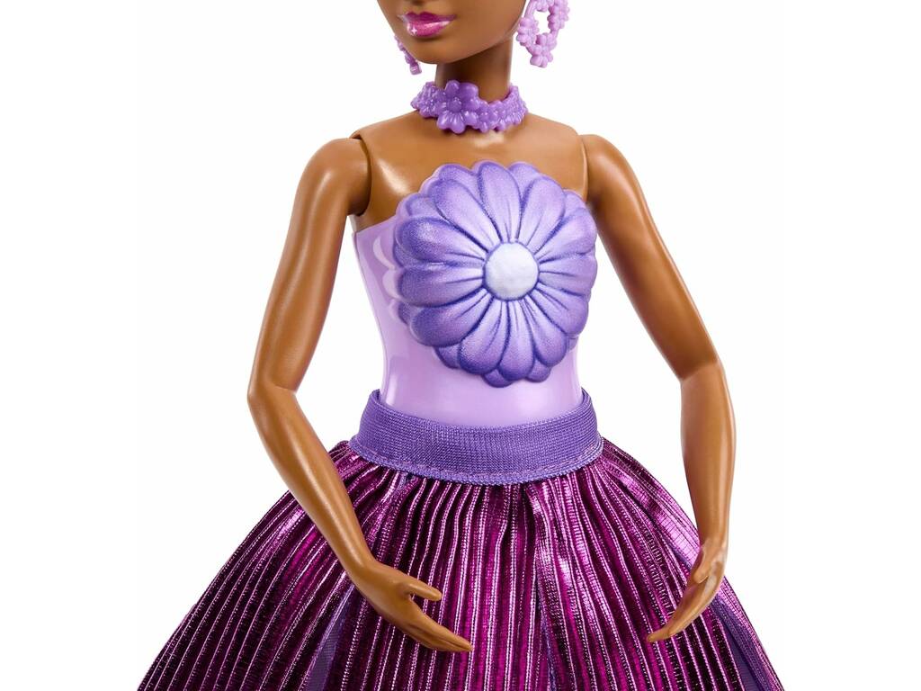 Barbie Petal Pop Muñeca Lila con Mascota y Accesorios