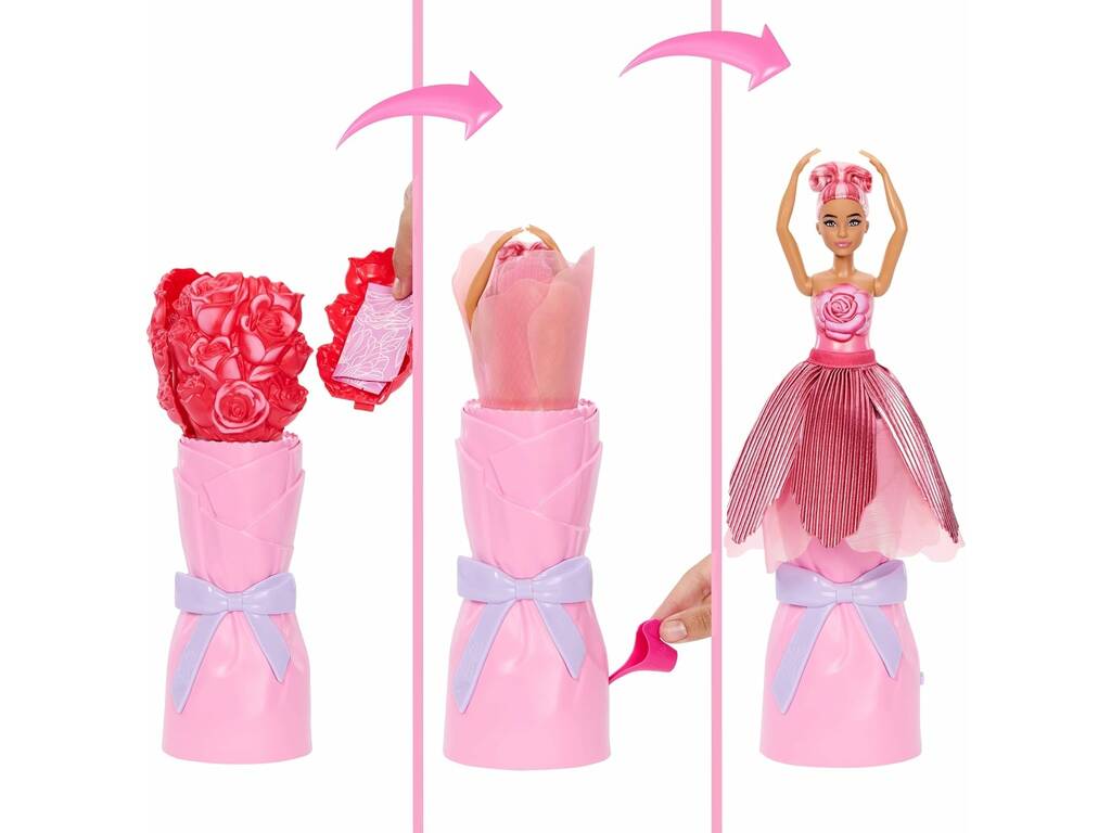 Barbie Petal Pop Boneca Fúcsia com Mascote e Acessórios
