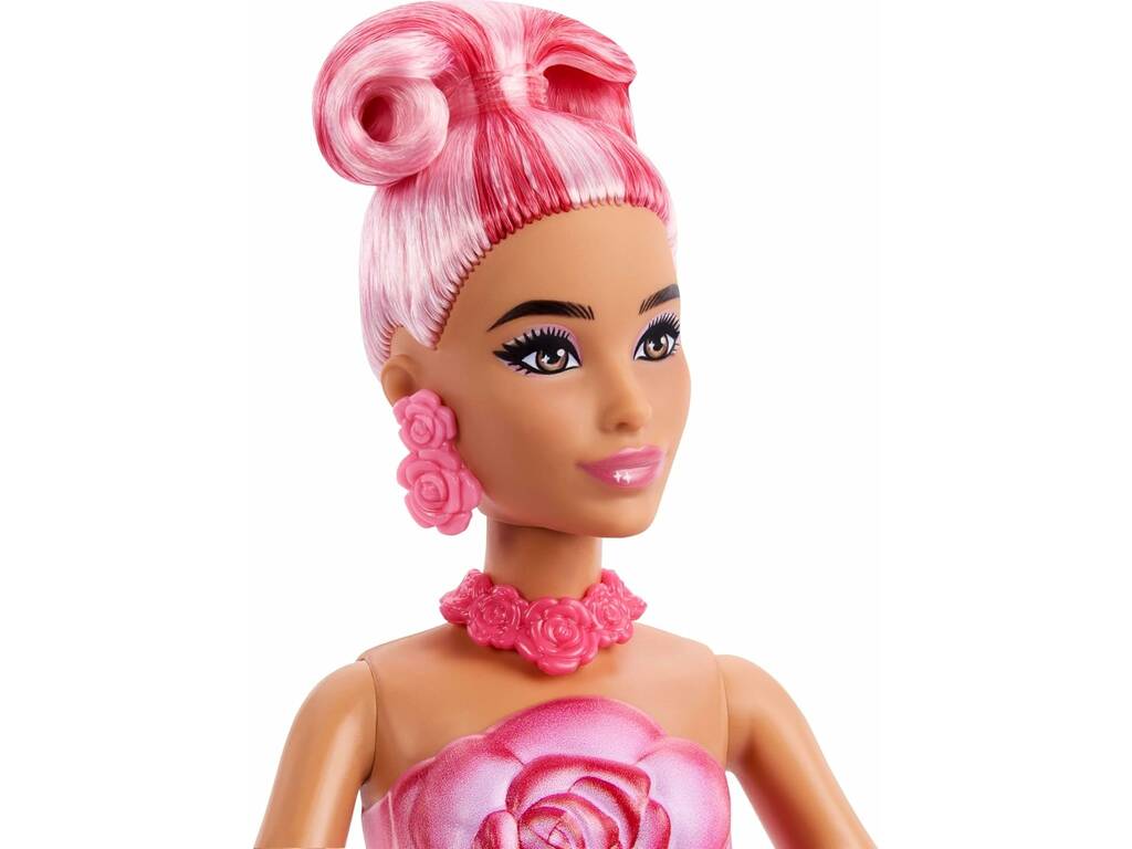 Barbie Petal Pop Boneca Fúcsia com Mascote e Acessórios