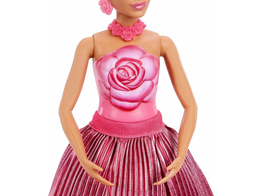 Barbie Petal Pop Boneca Fúcsia com Mascote e Acessórios