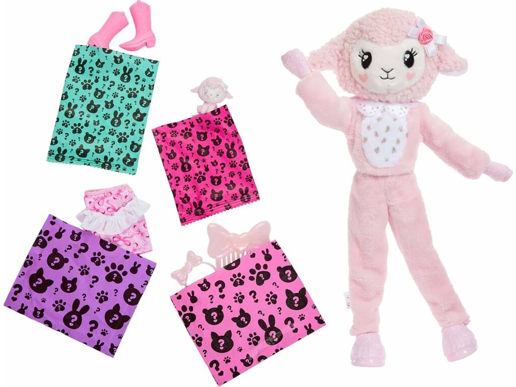 Barbie Cutie Reveal Lazos Dulces Ovejita Rosa
