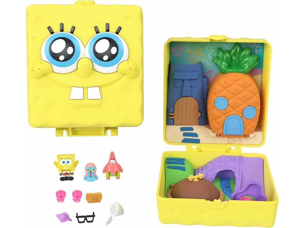 Polly Pocket Coffret Bob l'éponge avec figurines et accessoires