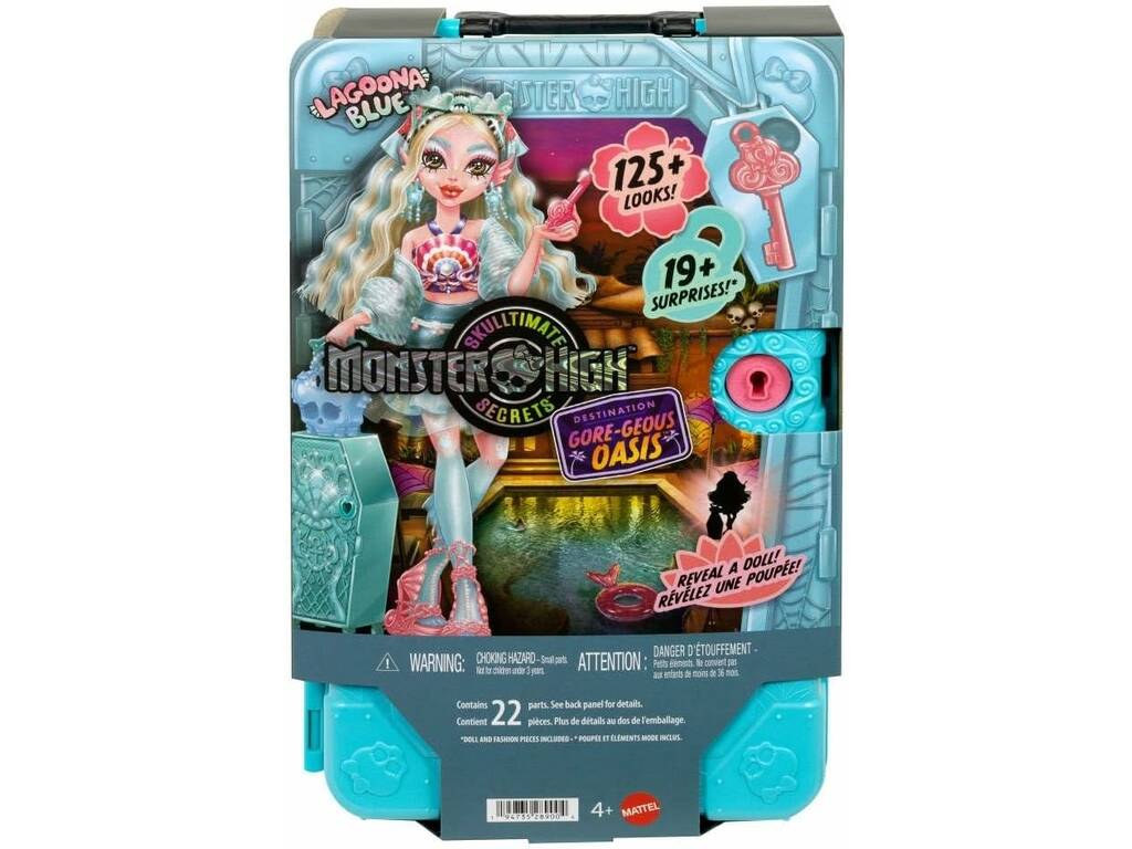 Monster High Skulltimate Secrets Destination Gore-Geous Oasis Muñeca Lagoona Blue