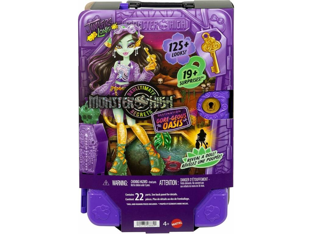 Monster High Skulltimate Secrets Destination Gore-Geous Oasis Muñeca Jinafire Long