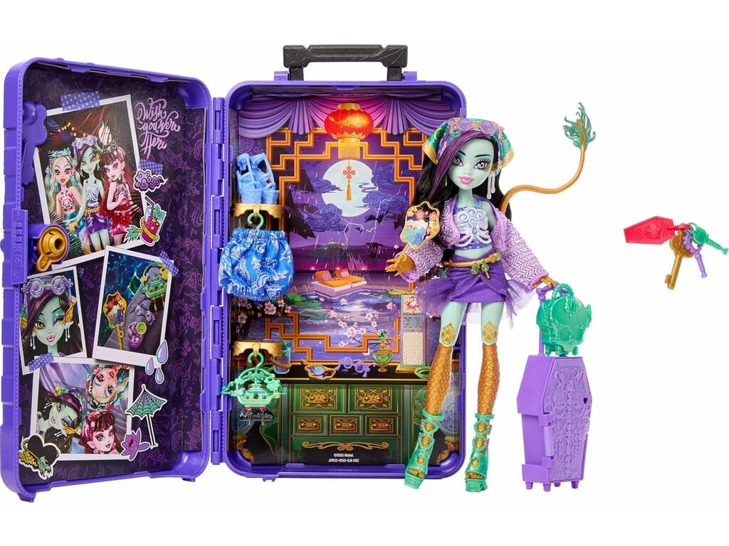 Monster High Skulltimate Secrets Destination Gore-Geous Oasis Muñeca Jinafire Long