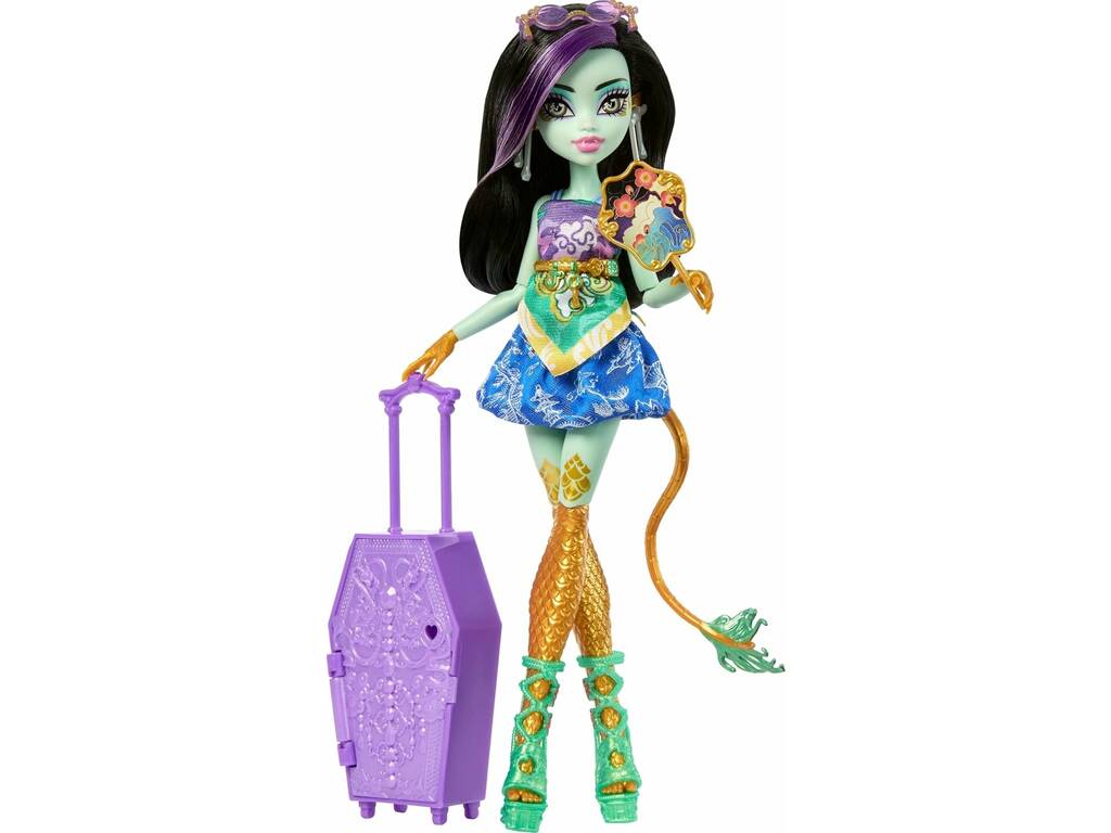 Monster High Skulltimate Secrets Destination Gore-Geous Oasis Muñeca Jinafire Long