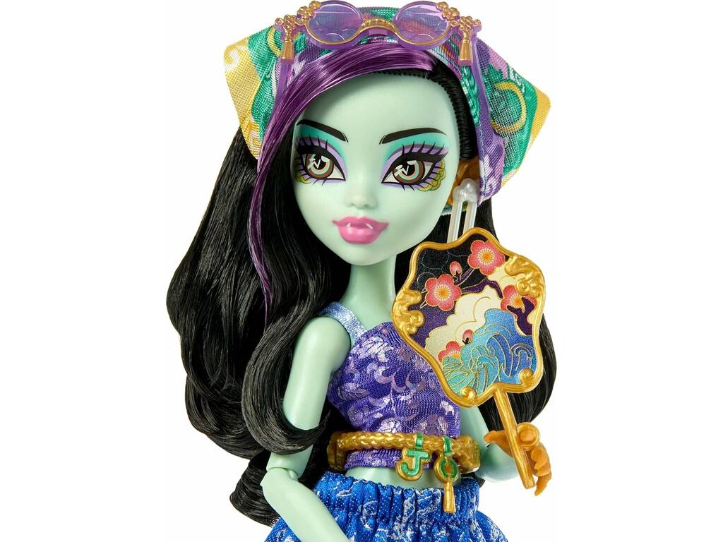 Monster High Skulltimate Secrets Destination Gore-Geous Oasis Muñeca Jinafire Long