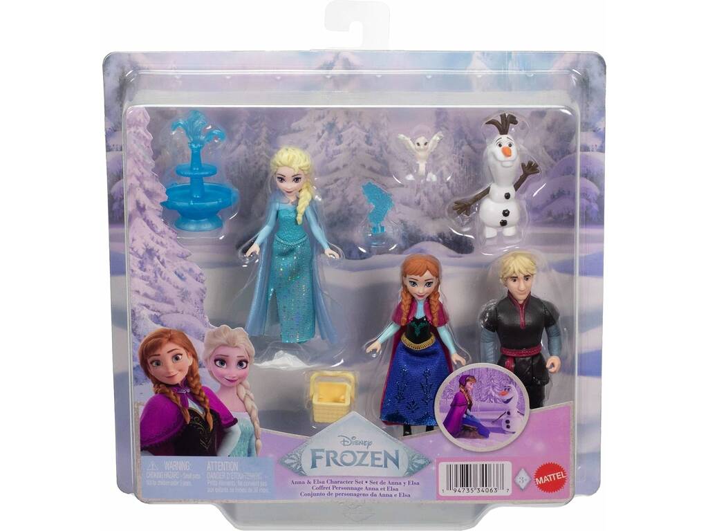 Disney Frozen Pack Ensemble de personnages Anna et Elsa