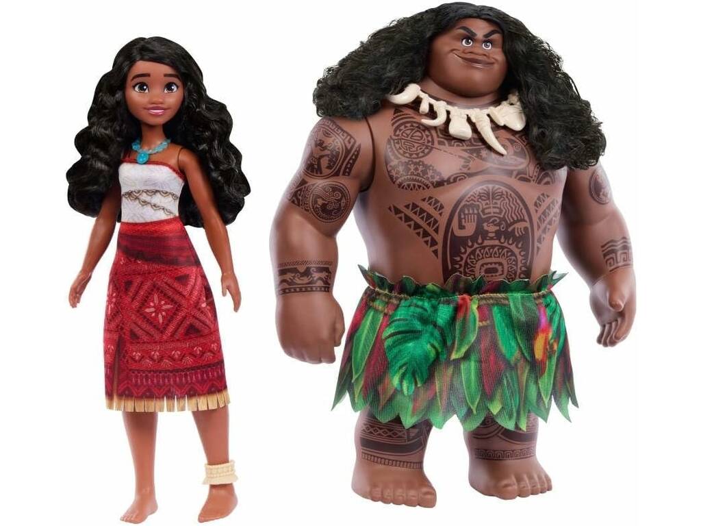 Disney Vaiana 2 Pack Conjunto de Viajeros con Muñeca Vaiana y Maui
