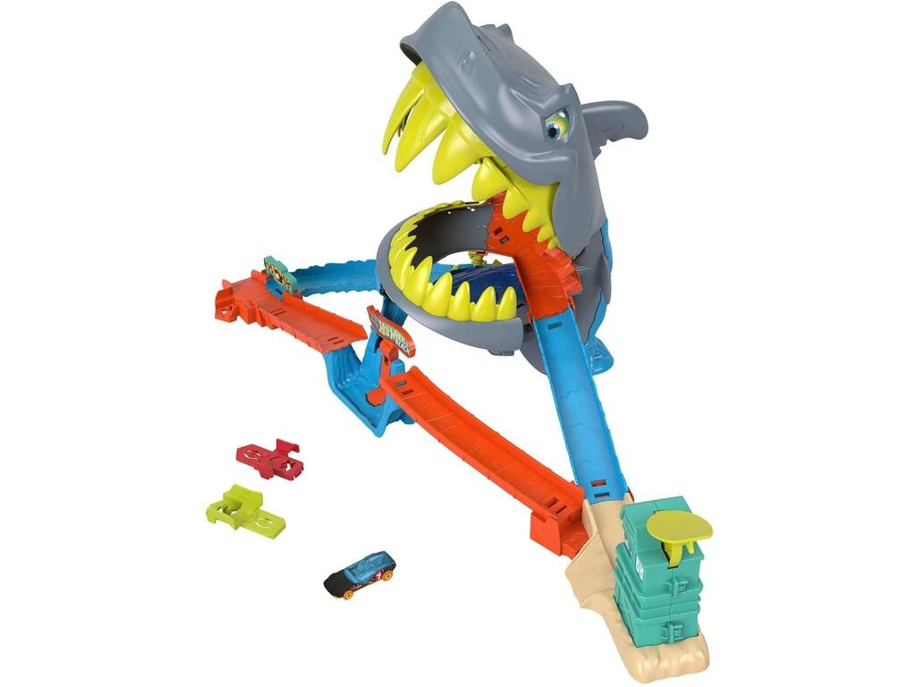 Hot Wheels City Playa del Tiburón Mordedor con Vehículo