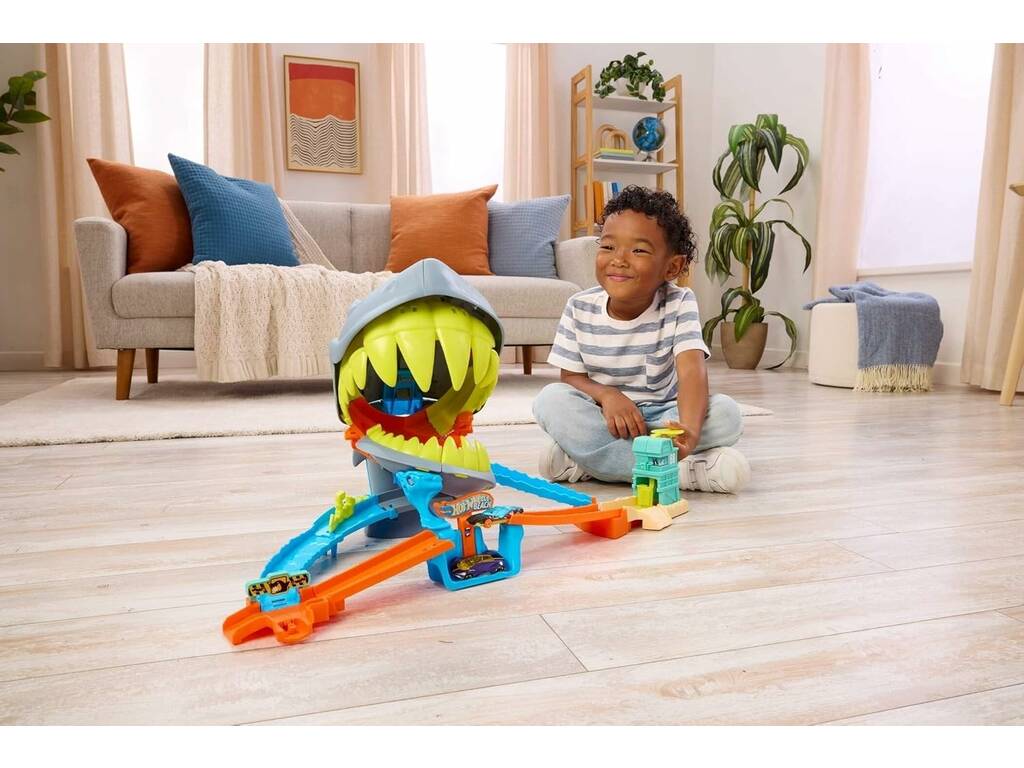 Hot Wheels City Playa del Tiburón Mordedor con Vehículo