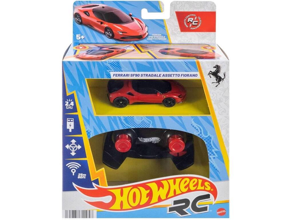 Hot Wheels RC Vehículo Ferrari SF90 Stradale Assetto Fiorano 1:64