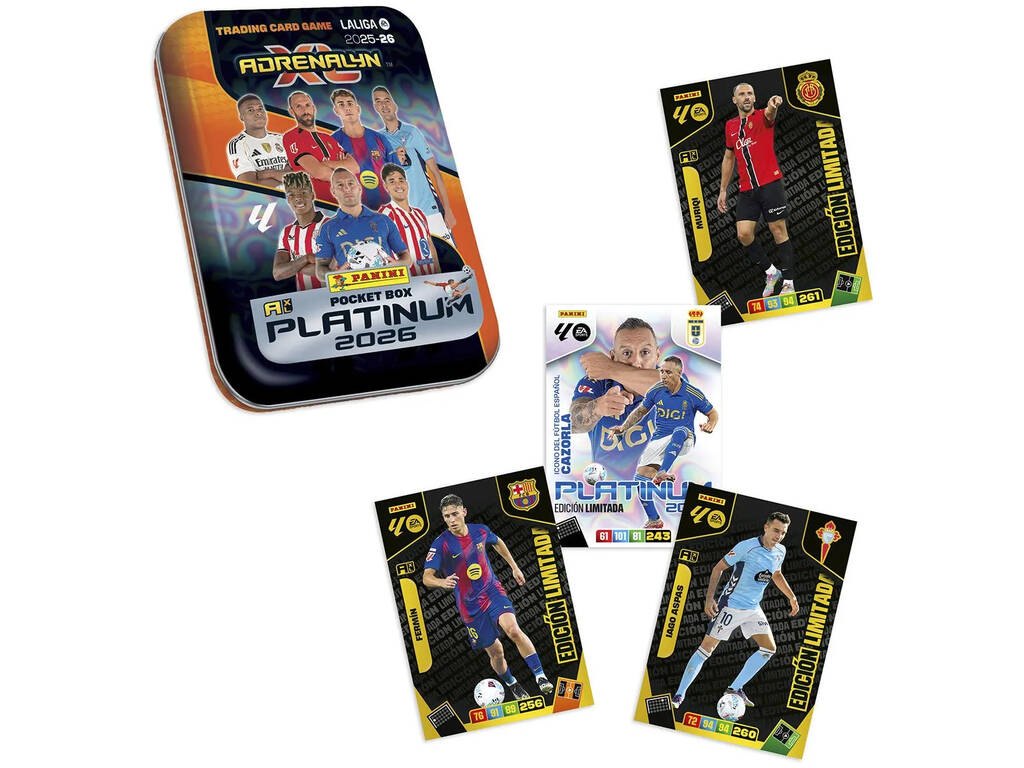 Adrenalyn XL La Liga 2025-26 Pocket Box Platinum con 30 Cards