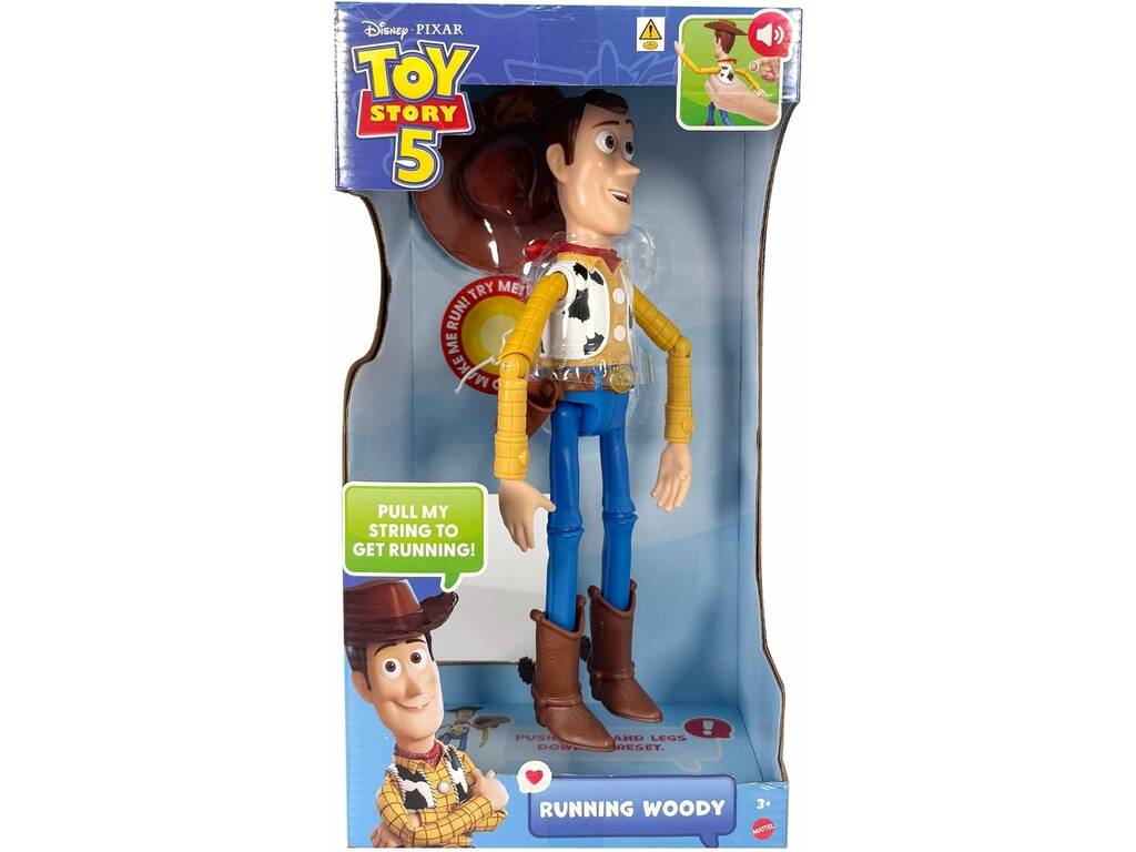Toy Story 5 Figura Woody Corredor de 30 cm con Frases y Sonidos