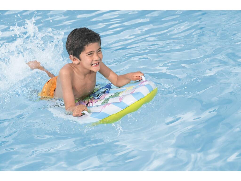 Disney Stitch Colchoneta Tabla de Surf Hinchable de 114x46 cm Stitch y Angel Bestway 9104V