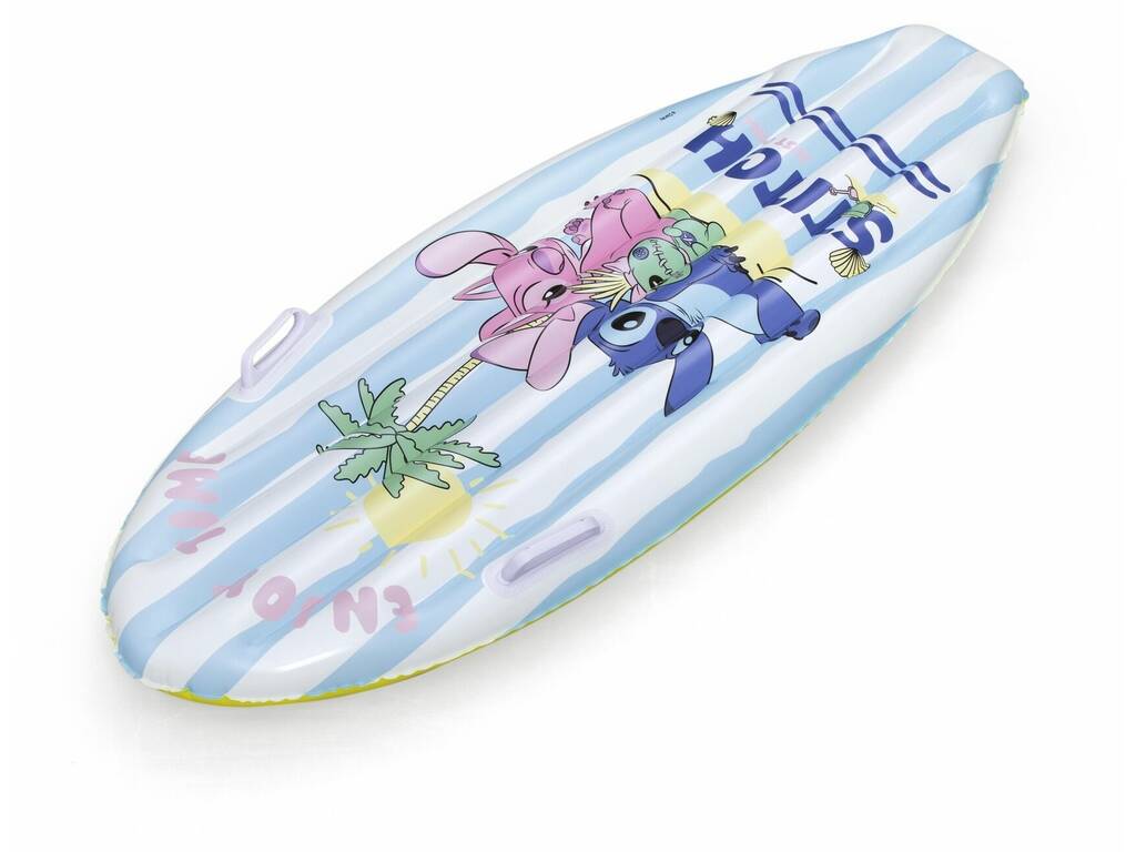 Disney Stitch Colchoneta Tabla de Surf Hinchable de 114x46 cm Stitch y Angel Bestway 9104V