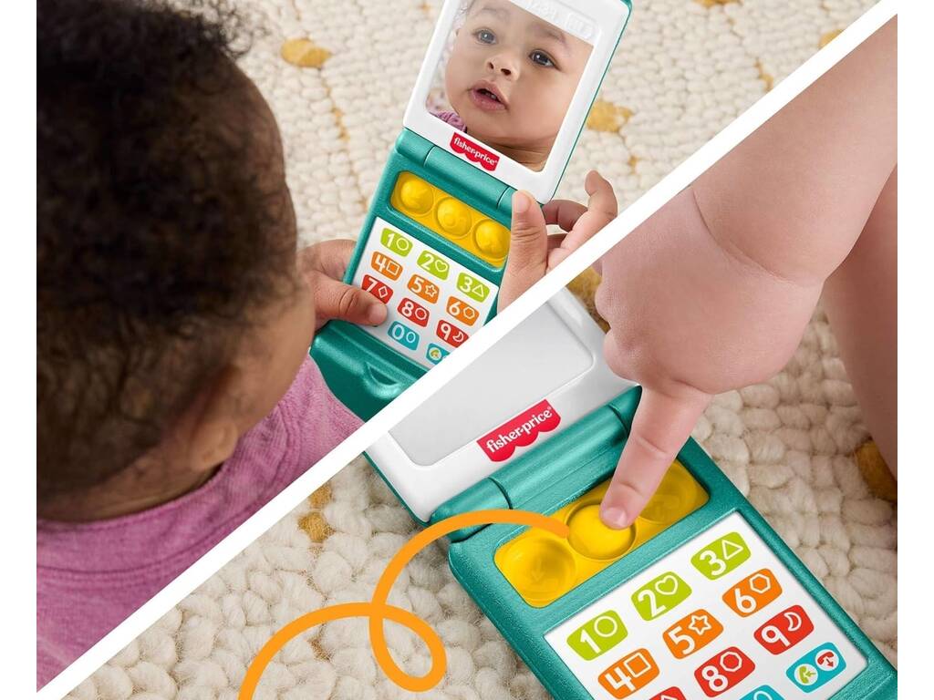 Fisher Price rit et apprend le téléphone portable de jouet avec plus de 50 sons