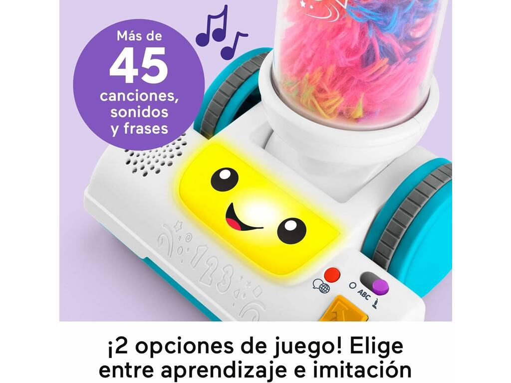 Fisher Price Ríe y Aprende Aspiradora 2 en 1 con Luz y Sonidos