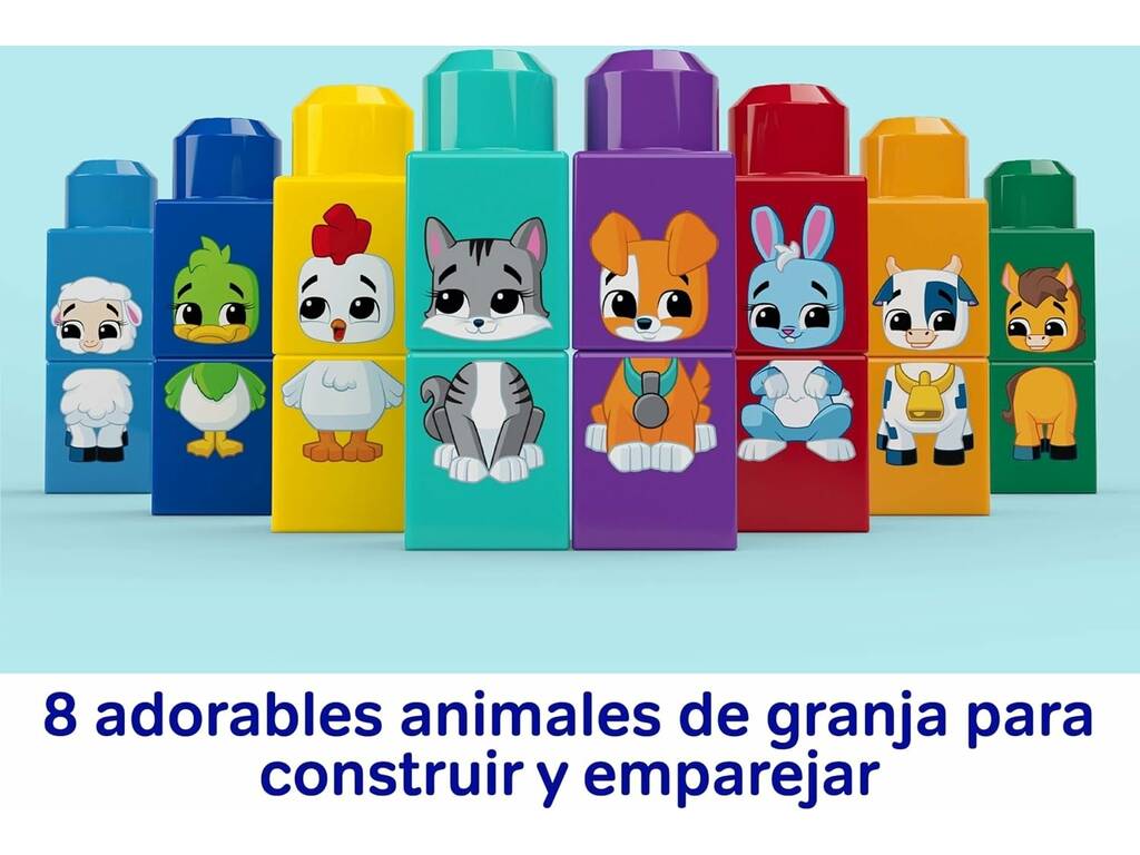 Mega Bloks Trator com Animais Encastráveis de 30 Peças