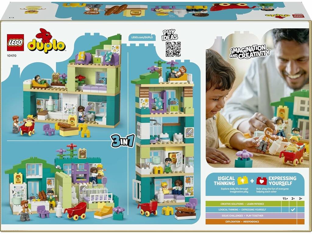 Lego Duplo Casa Familiar Moderna 3 en 1 con Figuras