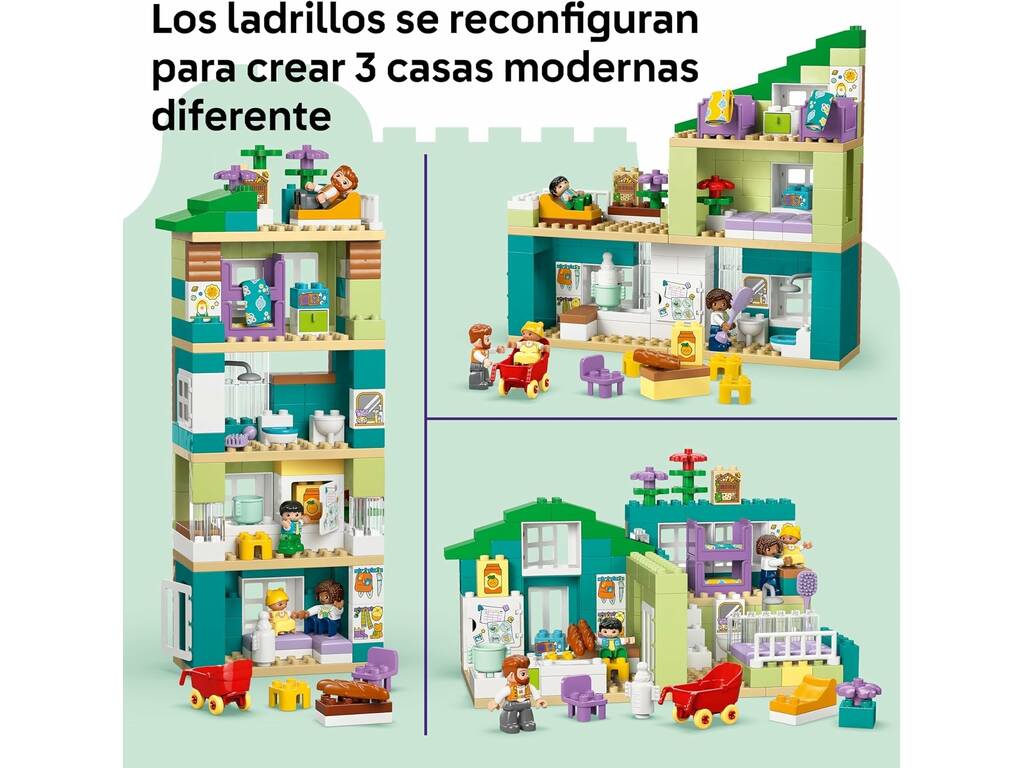 Lego Duplo Casa Familiar Moderna 3 en 1 con Figuras