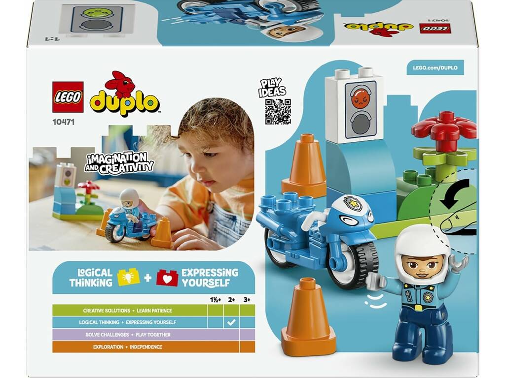 Lego Duplo Moto de Policía Azul